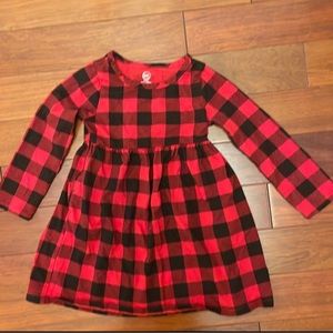 Toddler Red and Black Plaid Dress